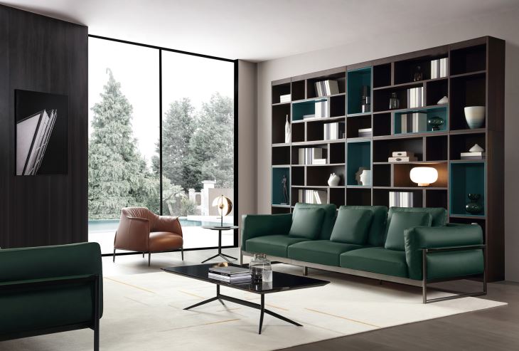Three Seat Sofa With Metal Frame