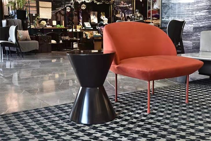 Villa Hotel Red Upholstered Single Sofa