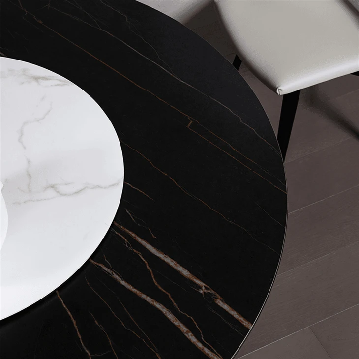 Black White Marble Dining Table